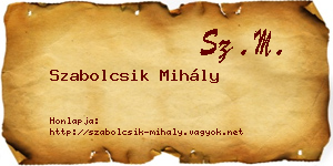 Szabolcsik Mihály névjegykártya
